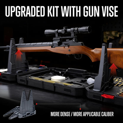 Elite Universal Gun Cleaning Kit, Cleaning Stand for All Caliber